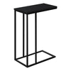 Monarch Specialties I 3761 Accent Table, C-shaped, End, Side, Snack, Living Room, Bedroom, Metal, Laminate, Black, Contemporary, Modern - - Mounts For Less