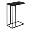 Monarch Specialties I 3763 Accent Table, C-shaped, End, Side, Snack, Living Room, Bedroom, Metal, Laminate, Black Marble Look, Contemporary, Modern - - Mounts For Less