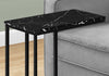 Monarch Specialties I 3763 Accent Table, C-shaped, End, Side, Snack, Living Room, Bedroom, Metal, Laminate, Black Marble Look, Contemporary, Modern - - Mounts For Less