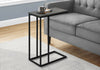 Monarch Specialties I 3765 Accent Table, C-shaped, End, Side, Snack, Living Room, Bedroom, Metal, Laminate, Grey, Black, Contemporary, Modern - - Mounts For Less