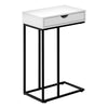 Monarch Specialties I 3770 Accent Table, C-shaped, End, Side, Snack, Storage Drawer, Living Room, Bedroom, Metal, Laminate, White, Black, Contemporary, Modern - - Mounts For Less