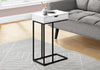 Monarch Specialties I 3770 Accent Table, C-shaped, End, Side, Snack, Storage Drawer, Living Room, Bedroom, Metal, Laminate, White, Black, Contemporary, Modern - - Mounts For Less