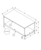 Monarch Specialties I 3800 Coffee Table, Accent, Cocktail, Rectangular, Living Room, 40"l, Metal, Laminate, White, Grey, Contemporary, Modern - - Mounts For Less
