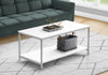 Monarch Specialties I 3800 Coffee Table, Accent, Cocktail, Rectangular, Living Room, 40"l, Metal, Laminate, White, Grey, Contemporary, Modern - - Mounts For Less