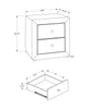 Monarch Specialties I 5605 Bedroom Accent, Nightstand, End, Side, Lamp, Storage Drawer, Bedroom, Upholstered, Linen Look, Beige, Transitional - - Mounts For Less
