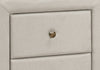 Monarch Specialties I 5605 Bedroom Accent, Nightstand, End, Side, Lamp, Storage Drawer, Bedroom, Upholstered, Linen Look, Beige, Transitional - - Mounts For Less