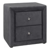 Monarch Specialties I 5607 Bedroom Accent, Nightstand, End, Side, Lamp, Storage Drawer, Bedroom, Upholstered, Velvet, Grey, Transitional - - Mounts For Less