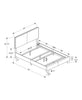 Monarch Specialties I 5910T Bed, Twin Size, Platform, Bedroom, Frame, Upholstered, Pu Leather Look, Wood Legs, Brown, Transitional - - Mounts For Less