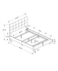 Monarch Specialties I 5922Q Bed, Queen Size, Platform, Bedroom, Frame, Upholstered, Pu Leather Look, Wood Legs, Brown, Transitional - - Mounts For Less