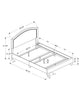 Monarch Specialties I 5938Q Bed, Queen Size, Platform, Bedroom, Frame, Upholstered, Pu Leather Look, Wood Legs, Brown, Transitional - - Mounts For Less