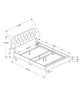 Monarch Specialties I 5982Q Bed, Queen Size, Platform, Bedroom, Frame, Upholstered, Pu Leather Look, Wood Legs, Brown, Transitional - - Mounts For Less