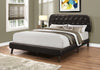 Monarch Specialties I 5982Q Bed, Queen Size, Platform, Bedroom, Frame, Upholstered, Pu Leather Look, Wood Legs, Brown, Transitional - - Mounts For Less