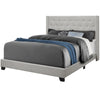 Monarch Specialties I 5985Q Bed, Queen Size, Platform, Bedroom, Frame, Upholstered, Velvet, Wood Legs, Grey, Transitional - - Mounts For Less