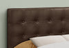 Monarch Specialties I 6000F Bed, Headboard Only, Full Size, Bedroom, Upholstered, Pu Leather Look, Brown, Transitional - - Mounts For Less
