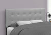 Monarch Specialties I 6001F Bed, Headboard Only, Full Size, Bedroom, Upholstered, Pu Leather Look, Grey, Transitional - - Mounts For Less