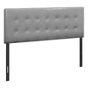 Monarch Specialties I 6001Q Bed, Headboard Only, Queen Size, Bedroom, Upholstered, Pu Leather Look, Grey, Transitional - - Mounts For Less