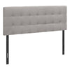 Monarch Specialties I 6003Q Bed, Headboard Only, Queen Size, Bedroom, Upholstered, Linen Look, Grey, Transitional - - Mounts For Less
