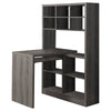 Monarch Specialties I 7041 Computer Desk, Home Office, Bookcase, Corner, Storage Shelves, Left, Right Set-up, L Shape, Work, Laptop, Laminate, Brown, Contemporary, Modern - - Mounts For Less