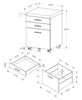 Monarch Specialties I 7049 File Cabinet, Rolling Mobile, Storage Drawers, Printer Stand, Office, Work, Laminate, Brown, Contemporary, Modern - - Mounts For Less