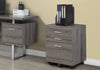 Monarch Specialties I 7049 File Cabinet, Rolling Mobile, Storage Drawers, Printer Stand, Office, Work, Laminate, Brown, Contemporary, Modern - - Mounts For Less