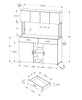 Monarch Specialties I 7067 Storage, Drawers, File, Office, Work, Laminate, Metal, Brown, Contemporary, Modern - - Mounts For Less