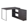 Monarch Specialties I 7135 Computer Desk, Home Office, Corner, Left, Right Set-up, Storage Drawers, L Shape, Work, Laptop, Metal, Laminate, Grey, Contemporary, Modern - - Mounts For Less