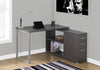 Monarch Specialties I 7135 Computer Desk, Home Office, Corner, Left, Right Set-up, Storage Drawers, L Shape, Work, Laptop, Metal, Laminate, Grey, Contemporary, Modern - - Mounts For Less