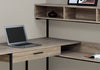 Monarch Specialties I 7161 Computer Desk, Home Office, Corner, Storage Drawers, L Shape, Work, Laptop, Metal, Laminate, Brown, Black, Contemporary, Modern - - Mounts For Less