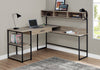 Monarch Specialties I 7161 Computer Desk, Home Office, Corner, Storage Drawers, L Shape, Work, Laptop, Metal, Laminate, Brown, Black, Contemporary, Modern - - Mounts For Less