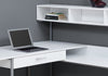 Monarch Specialties I 7162 Computer Desk, Home Office, Corner, Storage Drawers, L Shape, Work, Laptop, Metal, Laminate, White, Grey, Contemporary, Modern - - Mounts For Less