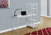 Monarch Specialties I 7165 Computer Desk, Home Office, Laptop, Storage Shelves, 48"l, Work, Metal, Laminate, White, Contemporary, Modern - - Mounts For Less