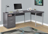 Monarch Specialties I 7257 Computer Desk, Home Office, Corner, Left, Right Set-up, Storage Drawers, 80"l, L Shape, Work, Laptop, Metal, Laminate, Grey, Contemporary, Modern - - Mounts For Less