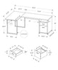 Monarch Specialties I 7258 Computer Desk, Home Office, Corner, Left, Right Set-up, Storage Drawers, 80"l, L Shape, Work, Laptop, Metal, Laminate, Grey, Contemporary, Modern - - Mounts For Less