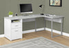 Monarch Specialties I 7258 Computer Desk, Home Office, Corner, Left, Right Set-up, Storage Drawers, 80"l, L Shape, Work, Laptop, Metal, Laminate, Grey, Contemporary, Modern - - Mounts For Less