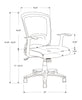 Monarch Specialties I 7265 Office Chair, Adjustable Height, Swivel, Ergonomic, Armrests, Computer Desk, Work, Metal, Mesh, Black, Contemporary, Modern - - Mounts For Less