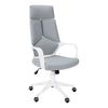 Monarch Specialties I 7270 Office Chair, Adjustable Height, Swivel, Ergonomic, Armrests, Computer Desk, Work, Metal, Fabric, White, Grey, Contemporary, Modern - - Mounts For Less