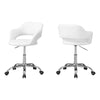 Monarch Specialties I 7299 Office Chair, Adjustable Height, Swivel, Ergonomic, Armrests, Computer Desk, Work, Metal, Pu Leather Look, White, Chrome, Contemporary, Modern - - Mounts For Less