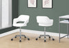 Monarch Specialties I 7299 Office Chair, Adjustable Height, Swivel, Ergonomic, Armrests, Computer Desk, Work, Metal, Pu Leather Look, White, Chrome, Contemporary, Modern - - Mounts For Less