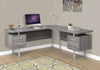 Monarch Specialties I 7304 Computer Desk, Home Office, Corner, Left, Right Set-up, Storage Drawers, 70"l, L Shape, Work, Laptop, Metal, Laminate, Brown, Grey, Contemporary, Modern - - Mounts For Less