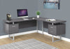Monarch Specialties I 7306 Computer Desk, Home Office, Corner, Left, Right Set-up, Storage Drawers, 70"l, L Shape, Work, Laptop, Metal, Laminate, Grey, Contemporary, Modern - - Mounts For Less