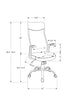 Monarch Specialties I 7325 Office Chair, Adjustable Height, Swivel, Ergonomic, Armrests, Computer Desk, Work, Metal, Mesh, Grey, Black, Contemporary, Modern - - Mounts For Less