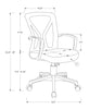 Monarch Specialties I 7340 Office Chair, Adjustable Height, Swivel, Ergonomic, Armrests, Computer Desk, Work, Metal, Fabric, Grey, Black, Contemporary, Modern - - Mounts For Less