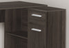 Monarch Specialties I 7349 Computer Desk, Home Office, Corner, Storage Drawers, 46"l, L Shape, Work, Laptop, Laminate, Brown, Contemporary, Modern - - Mounts For Less