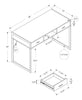 Monarch Specialties I 7364 Computer Desk, Home Office, Laptop, Storage Drawers, 48"l, Work, Metal, Laminate, White, Grey, Contemporary, Modern - - Mounts For Less