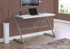 Monarch Specialties I 7372 Computer Desk, Home Office, Laptop, 48"l, Work, Metal, Laminate, White, Grey, Contemporary, Modern - - Mounts For Less
