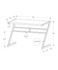 Monarch Specialties I 7374 Computer Desk, Home Office, Laptop, 48"l, Work, Metal, Laminate, Brown, Grey, Contemporary, Modern - - Mounts For Less