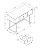 Monarch Specialties I 7385 Computer Desk, Home Office, Laptop, Storage Drawers, 42"l, Work, Metal, Laminate, Glossy White, Black, Contemporary, Modern - - Mounts For Less