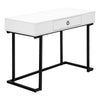 Monarch Specialties I 7385 Computer Desk, Home Office, Laptop, Storage Drawers, 42"l, Work, Metal, Laminate, Glossy White, Black, Contemporary, Modern - - Mounts For Less