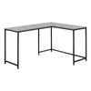 Monarch Specialties I 7392 Computer Desk, Home Office, Corner, 58"l, L Shape, Work, Laptop, Metal, Laminate, Grey, Black, Contemporary, Modern - - Mounts For Less