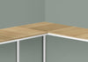 Monarch Specialties I 7397 Computer Desk, Home Office, Corner, 58"l, L Shape, Work, Laptop, Metal, Laminate, Natural, White, Contemporary, Modern - - Mounts For Less